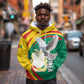 Guinea Hoodie Coat Of Arms With Pigeon - Kente Pattern