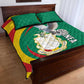 Guinea Quilt Bed Set Coat Of Arms With Pigeon - Kente Pattern