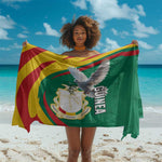 Guinea Sarong Coat Of Arms With Pigeon - Kente Pattern