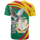 Guinea T shirt Coat Of Arms With Pigeon - Kente Pattern
