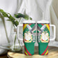 Guinea Tumbler With Handle Coat Of Arms With Pigeon - Kente Pattern