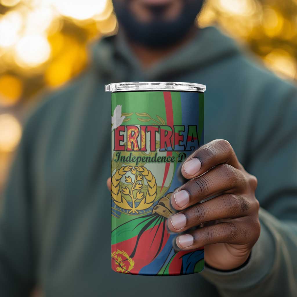 Happy Eritrea Independence Day 4 in 1 Can Cooler Tumbler 34th Anniversary