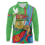 Happy Eritrea Independence Day Long Sleeve Polo Shirt 34th Anniversary