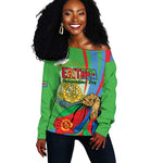 Happy Eritrea Independence Day Off Shoulder Sweater 34th Anniversary