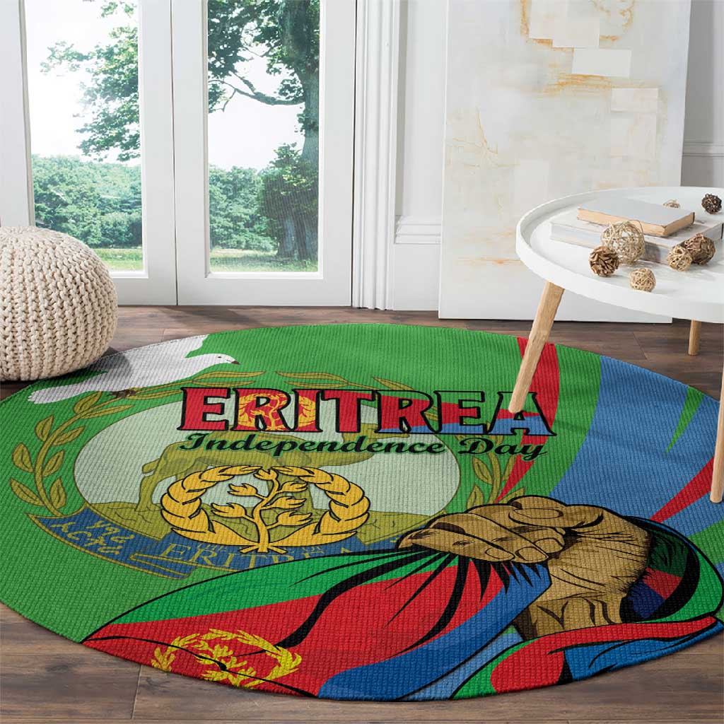 Happy Eritrea Independence Day Round Carpet 34th Anniversary