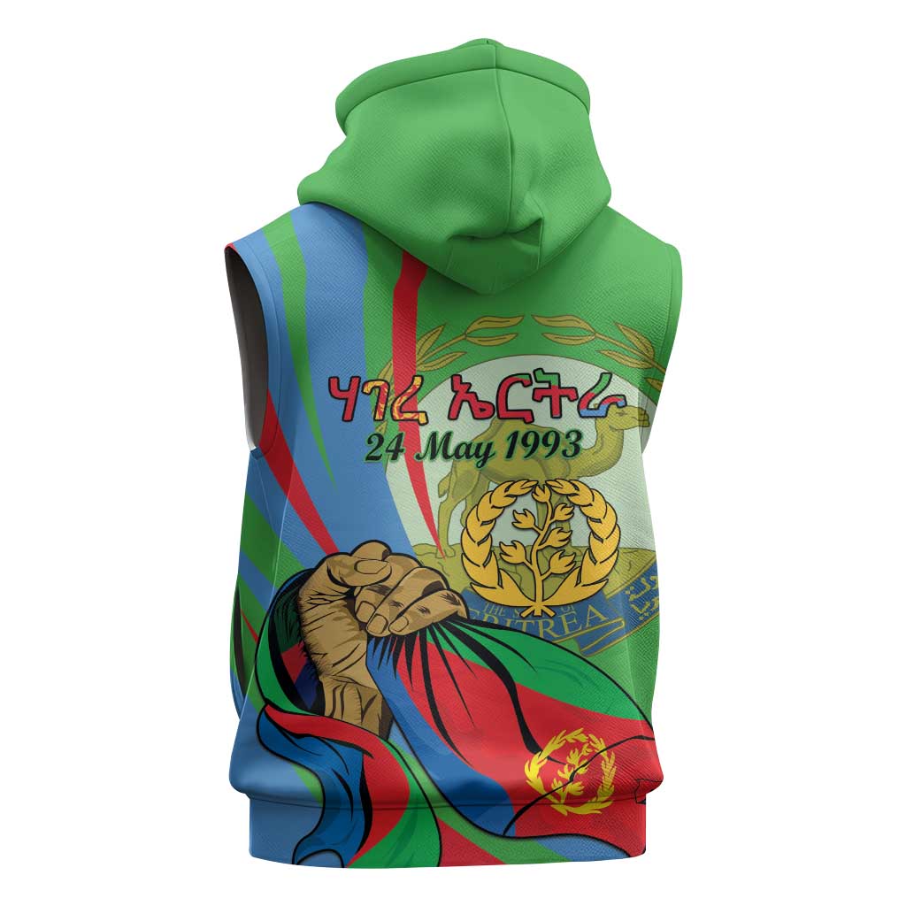 Happy Eritrea Independence Day Sleeveless Hoodie 34th Anniversary - African Pride