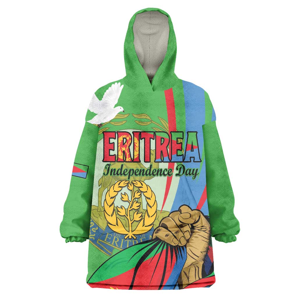 Happy Eritrea Independence Day Wearable Blanket Hoodie 34th Anniversary