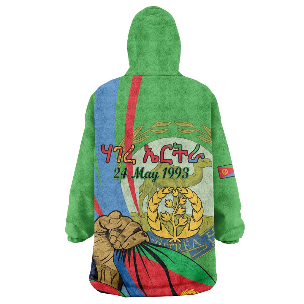 Happy Eritrea Independence Day Wearable Blanket Hoodie 34th Anniversary