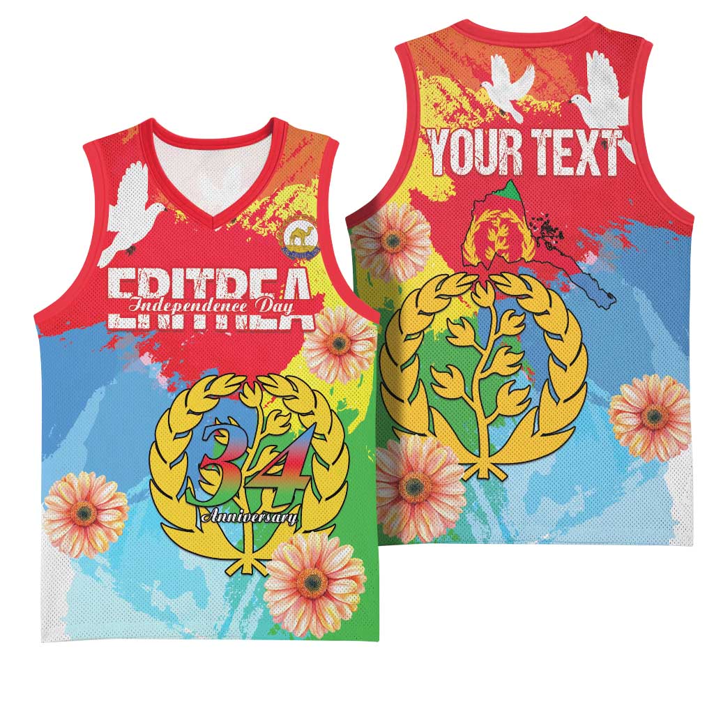 Personalised Eritrea Basketball Jersey Happy Independence Day LT15