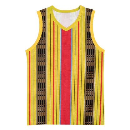 Eritrea Traditional Saho Mix Tilet Pattern Basketball Jersey LT15