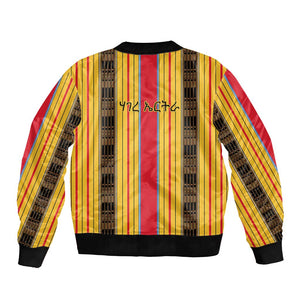 Eritrea Traditional Saho Mix Tilet Pattern Bomber Jacket
