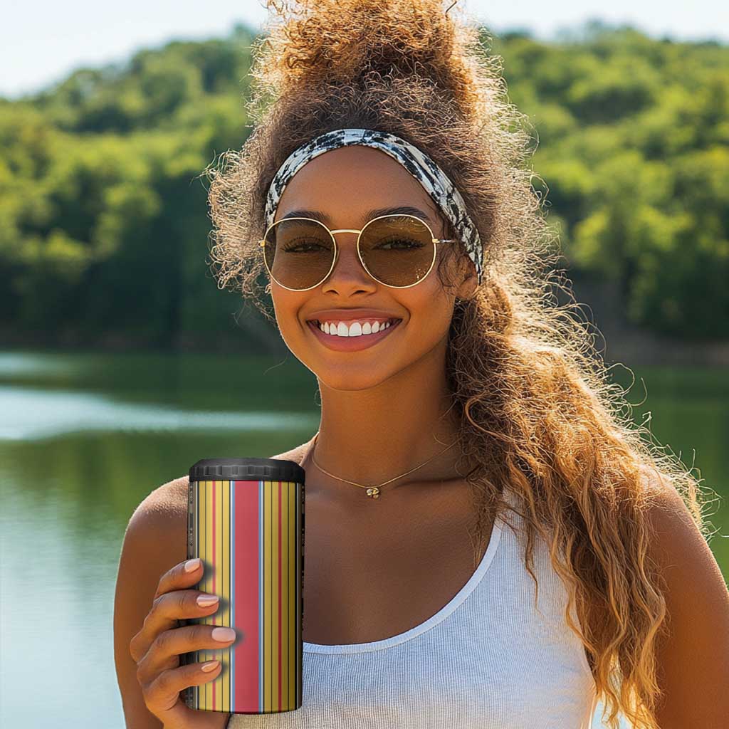 Eritrea Traditional Saho Mix Tilet Pattern 4 in 1 Can Cooler Tumbler