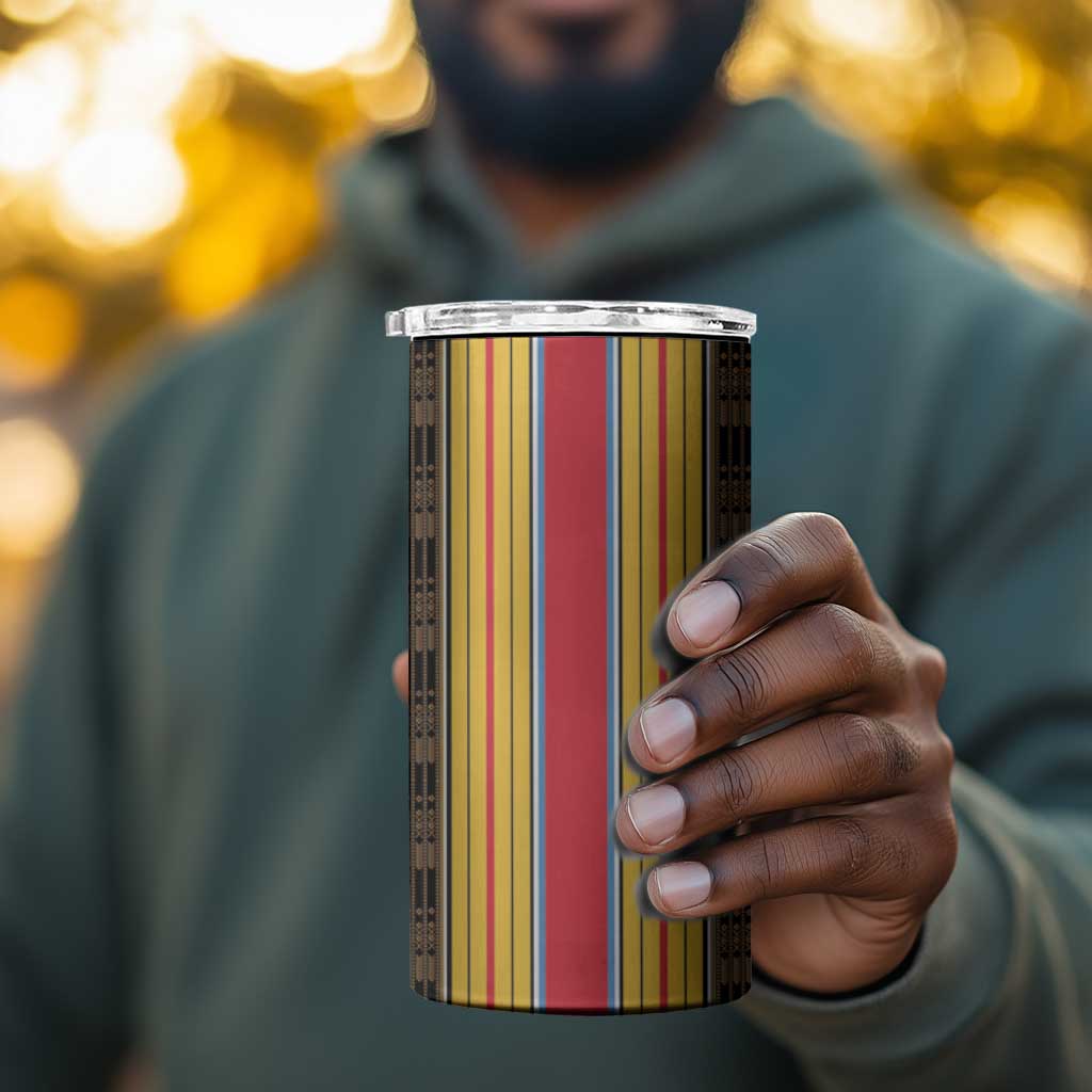 Eritrea Traditional Saho Mix Tilet Pattern 4 in 1 Can Cooler Tumbler