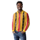 Eritrea Traditional Saho Mix Tilet Pattern Long Sleeve Polo Shirt