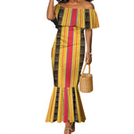 Eritrea Traditional Saho Mix Tilet Pattern Mermaid Dress