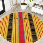 Eritrea Traditional Saho Mix Tilet Pattern Round Carpet
