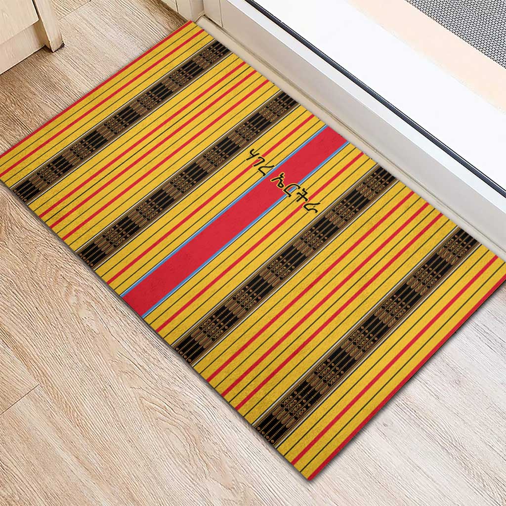 Eritrea Traditional Saho Mix Tilet Pattern Rubber Doormat