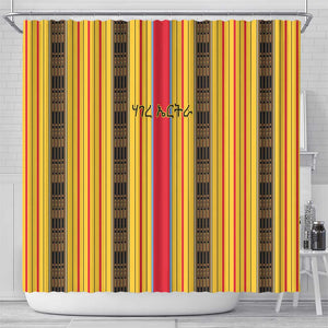 Eritrea Traditional Saho Mix Tilet Pattern Shower Curtain