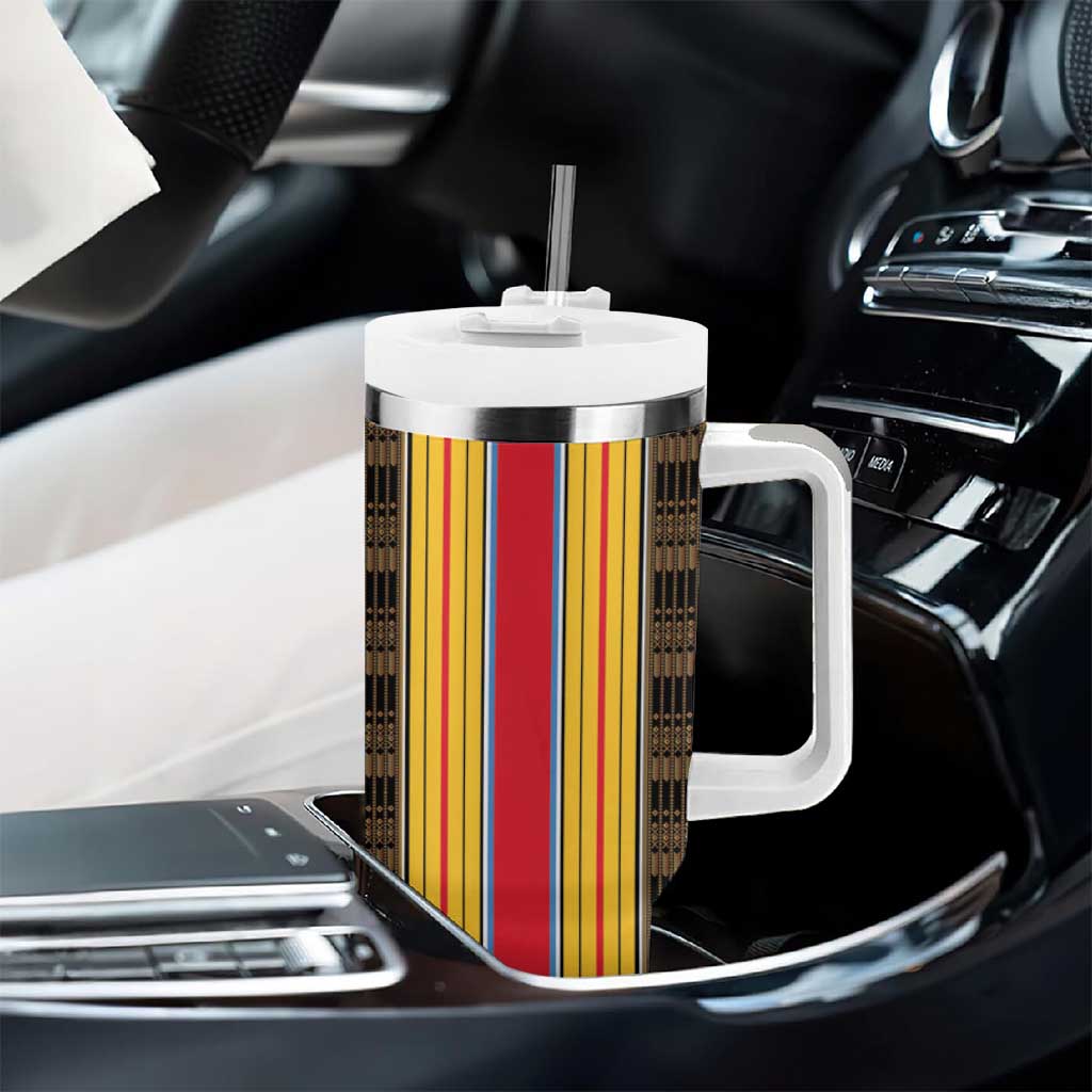 Eritrea Traditional Saho Mix Tilet Pattern Tumbler With Handle