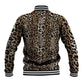 African Leopard Skin Pattern Baseball Jacket