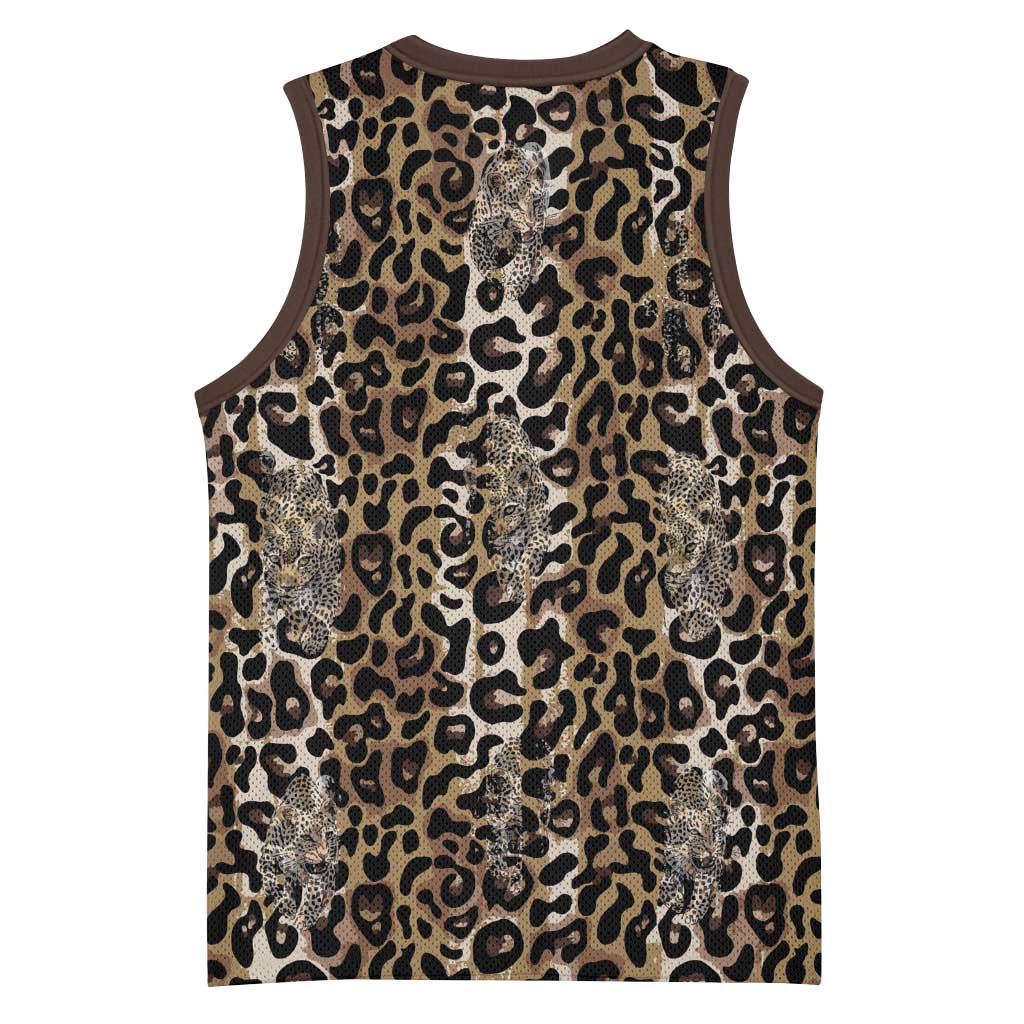 African Leopard Skin Pattern Basketball Jersey LT15