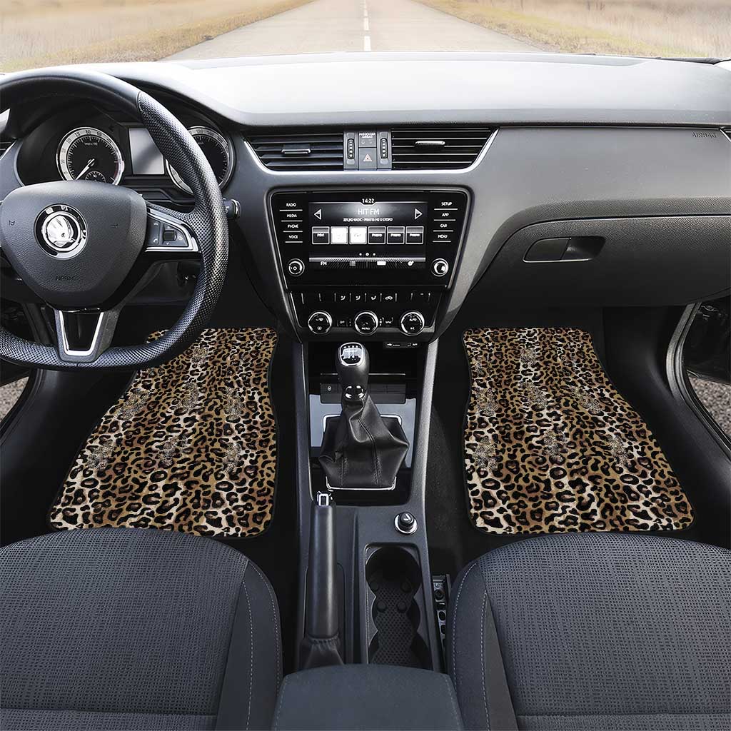 African Leopard Skin Pattern Car Mats