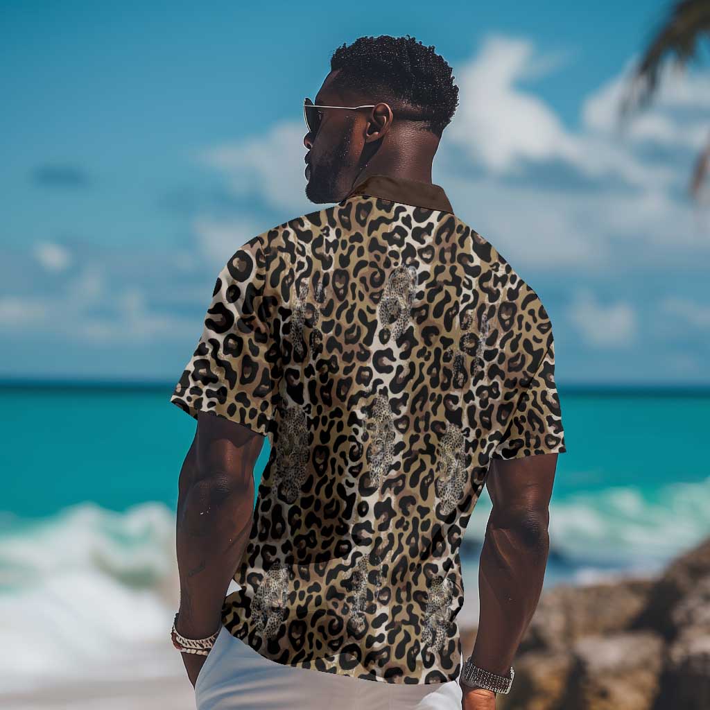African Leopard Skin Pattern Hawaiian Shirt