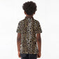 African Leopard Skin Pattern Kid Polo Shirt