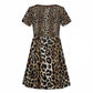 African Leopard Skin Pattern Kid Short Sleeve Dress
