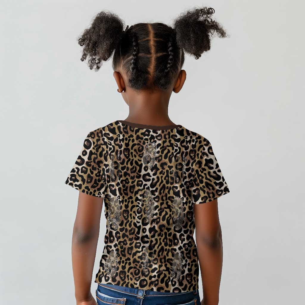 African Leopard Skin Pattern Kid T shirt