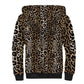 African Leopard Skin Pattern Sherpa Hoodie