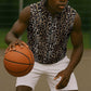 African Leopard Skin Pattern Sleeveless Zip Hoodie - African Pride
