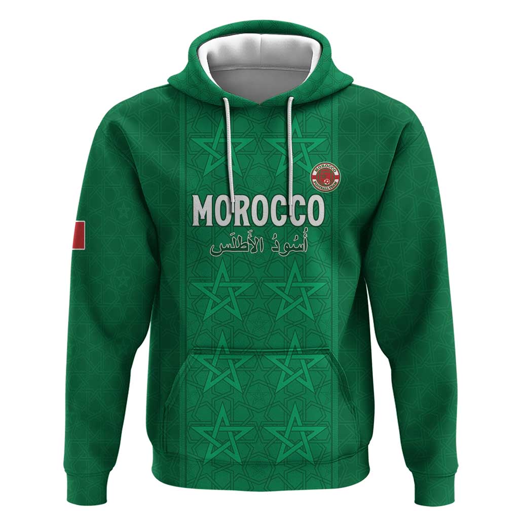 Custom Morocco Football Hoodie Dima Maghrib