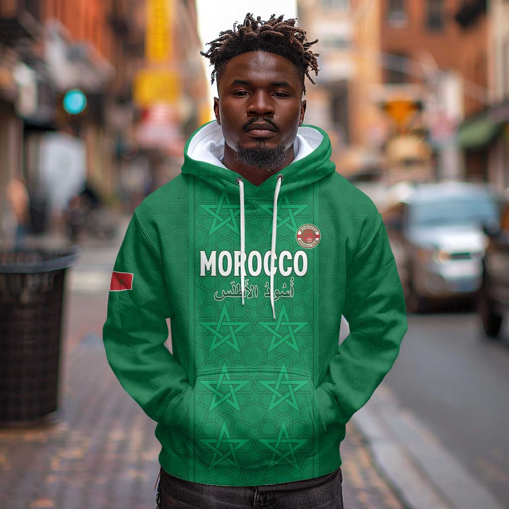 Custom Morocco Football Hoodie Dima Maghrib
