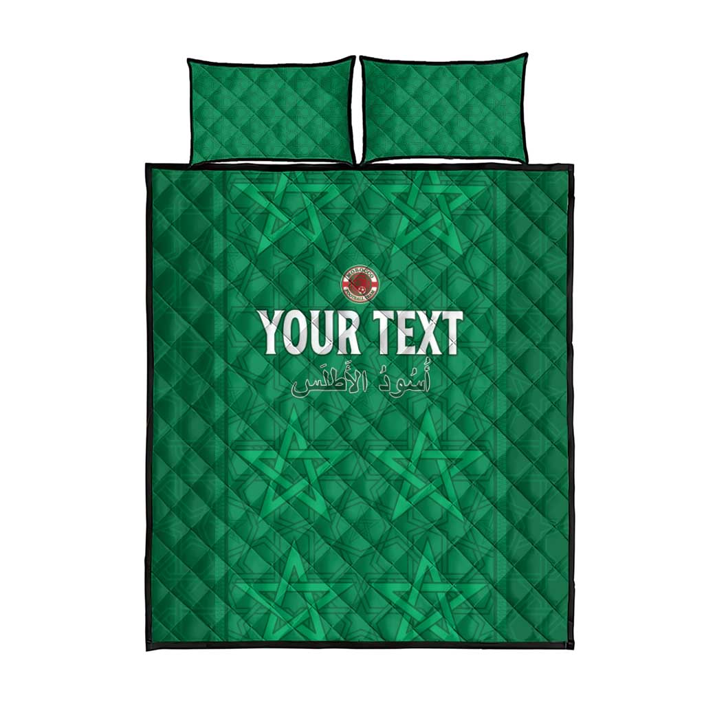 Custom Morocco Football Quilt Bed Set Dima Maghrib