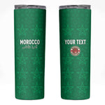 Custom Morocco Football Skinny Tumbler Dima Maghrib