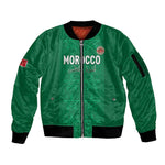 Custom Morocco Football Sleeve Zip Bomber Jacket Dima Maghrib