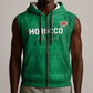 Custom Morocco Football Sleeveless Zip Hoodie Dima Maghrib - African Pride