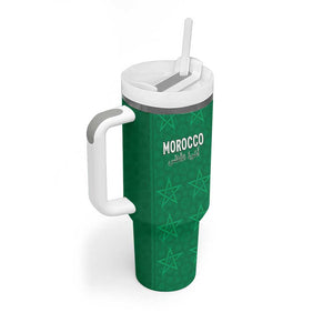 Custom Morocco Football Tumbler With Handle Dima Maghrib
