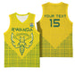 Custom Jamhuri ya Rwanda Football Basketball Jersey Go Amavubi Go LT15