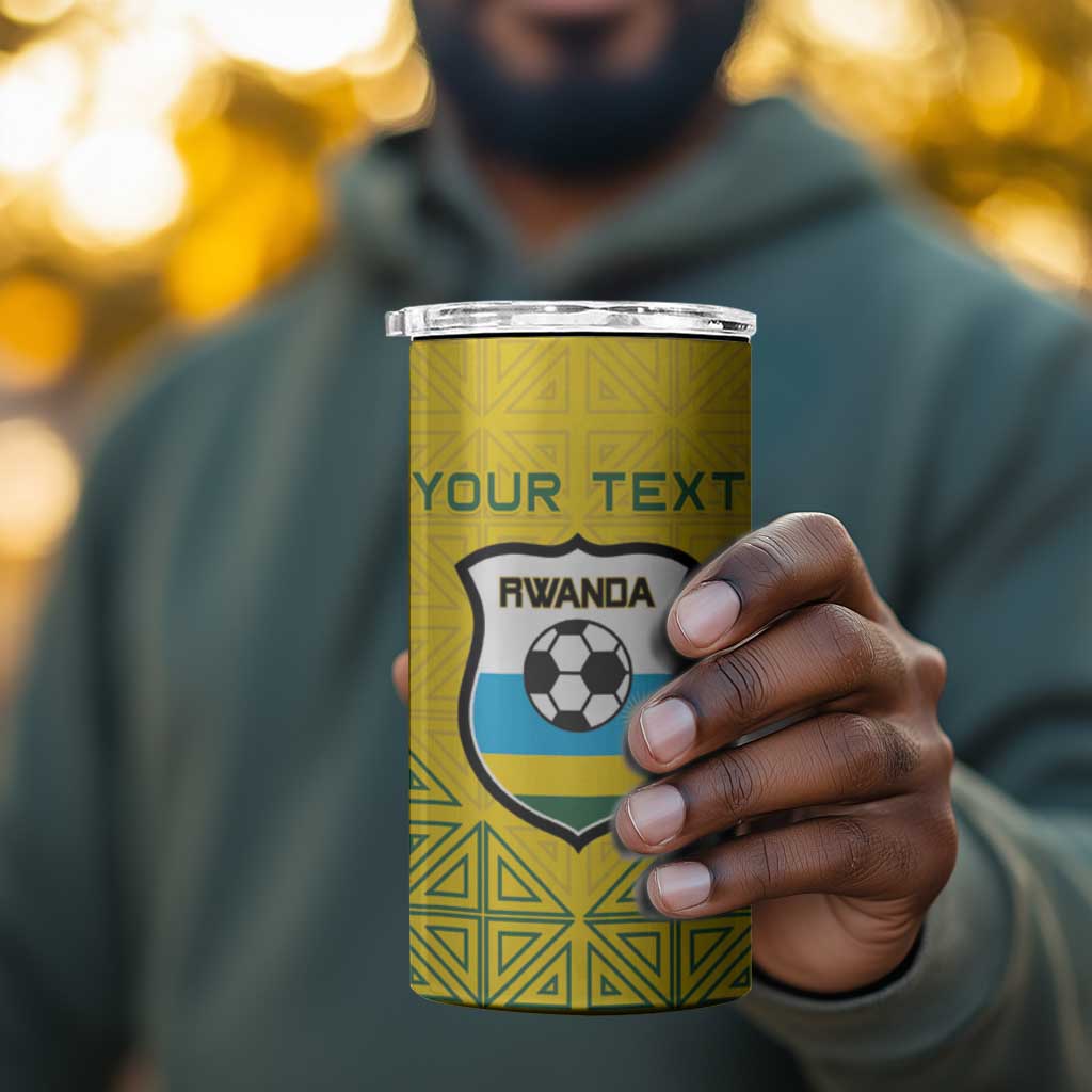 Custom Jamhuri ya Rwanda Football 4 in 1 Can Cooler Tumbler Go Amavubi Go