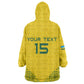 Custom Jamhuri ya Rwanda Football Kid Wearable Blanket Hoodie Go Amavubi Go