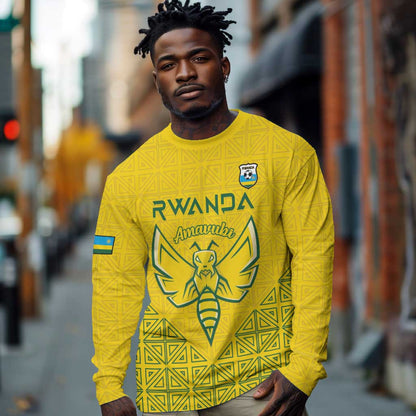 Custom Jamhuri ya Rwanda Football Long Sleeve Shirt Go Amavubi Go