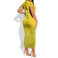 Custom Jamhuri ya Rwanda Football Short Sleeve Bodycon Dress Go Amavubi Go LT15