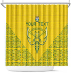 Custom Jamhuri ya Rwanda Football Shower Curtain Go Amavubi Go