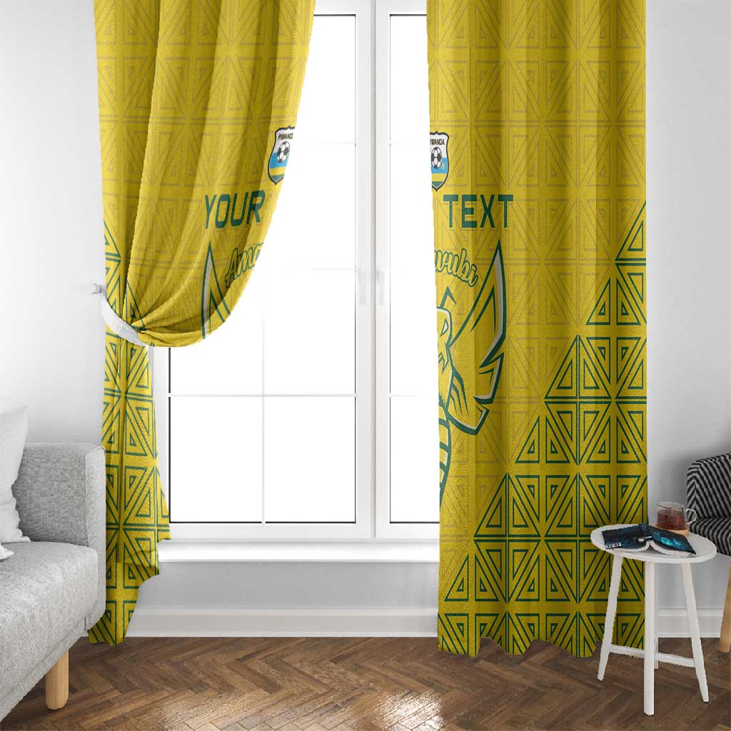 Custom Jamhuri ya Rwanda Football Window Curtain Go Amavubi Go