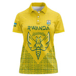 Custom Jamhuri ya Rwanda Football Women Polo Shirt Go Amavubi Go