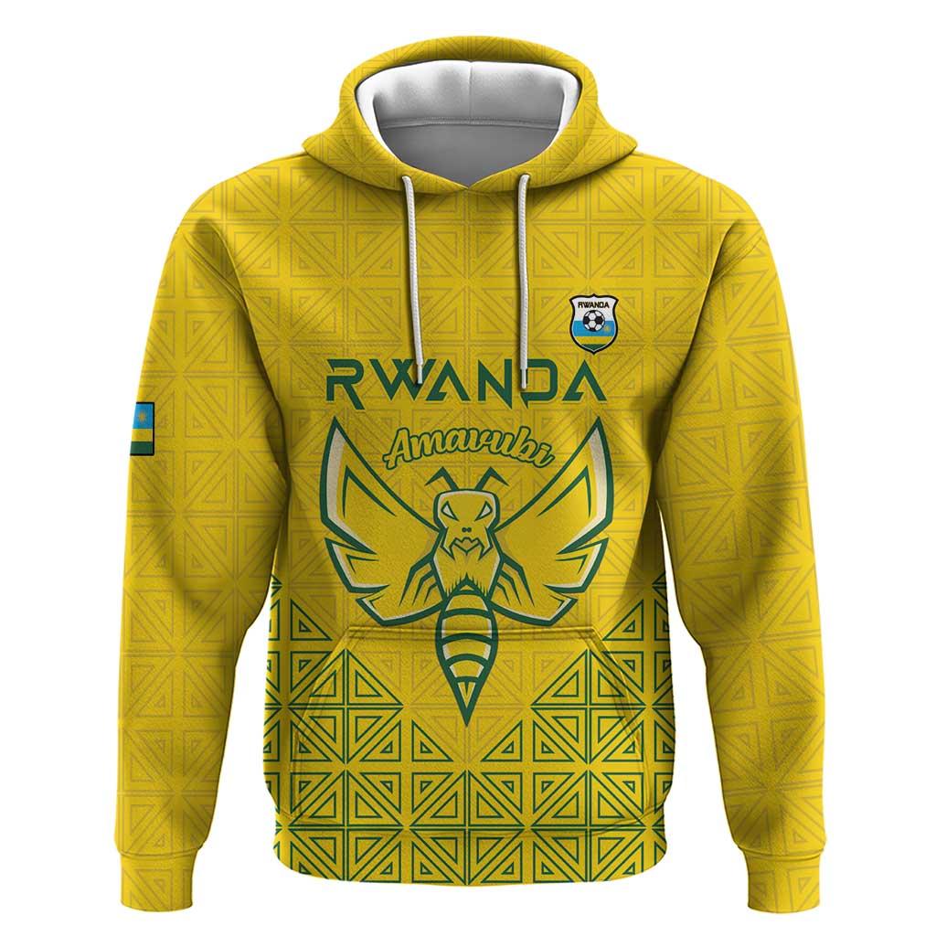 Custom Jamhuri ya Rwanda Football Zip Hoodie Go Amavubi Go