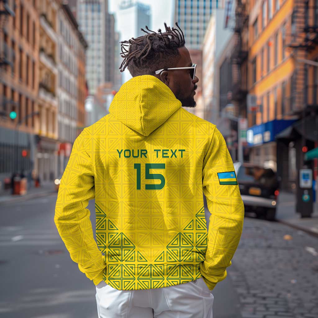 Custom Jamhuri ya Rwanda Football Zip Hoodie Go Amavubi Go