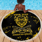 Personalized African-American Heroes Beach Blanket Bison Buffalo Soldiers - Black Grunge Style - African Pride